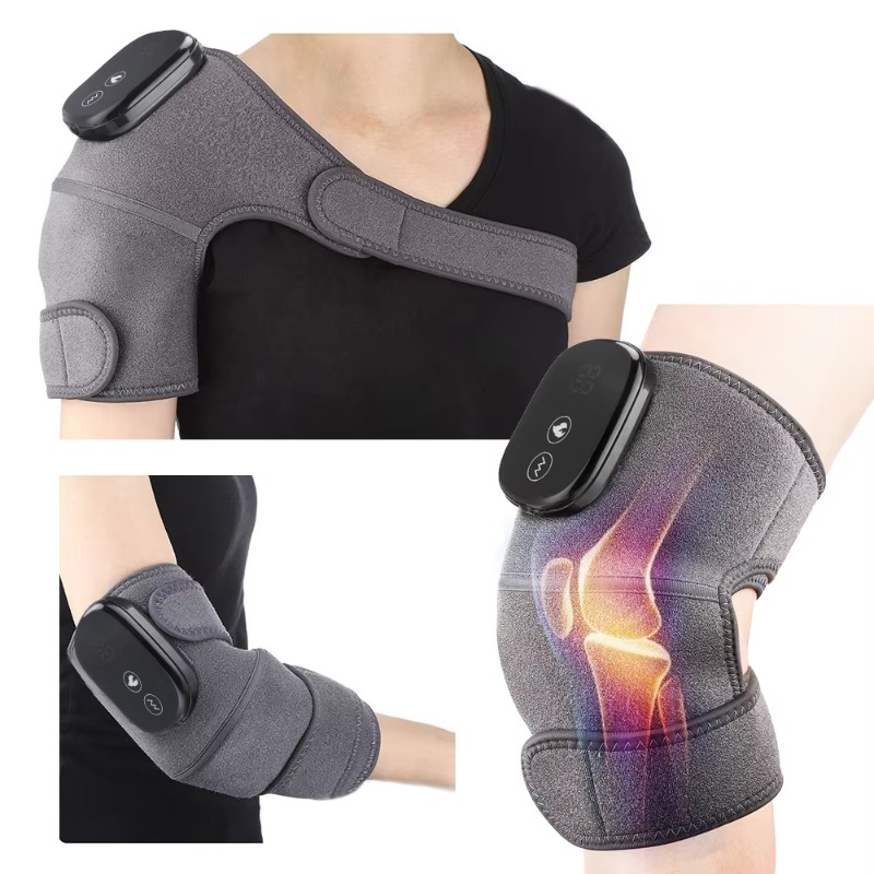 Smart Knee Wrap - Intelligente Arthritis-Schmerzlinderung, beheizte Gelenkwickelmassage mit Vibrationstherapie,