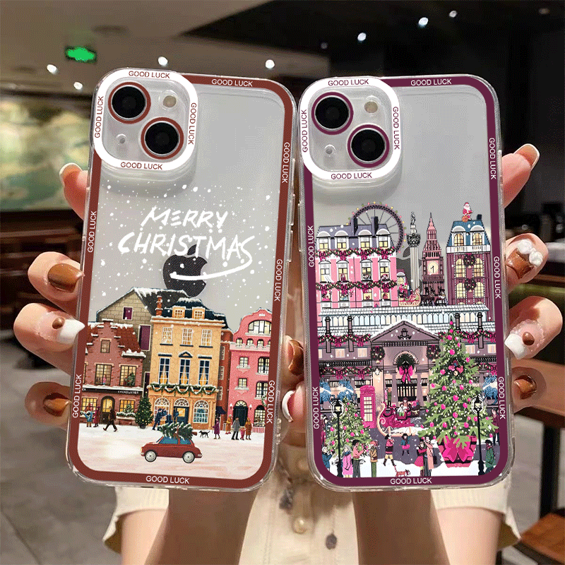 Xiaomi Redmi Note 14 - Winter Neujahr Weihnachten Straßenlandschaft Handyhülle für