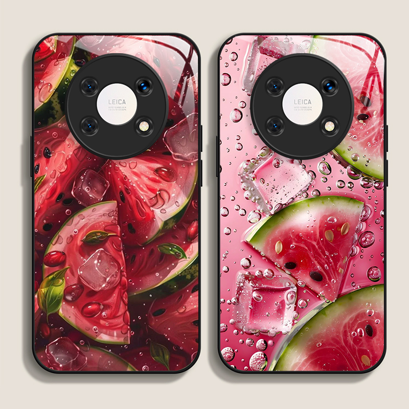 Huawei Nova 12 - 2D Flach - Kreatives Wassermelonen-Muster Gehärtetes