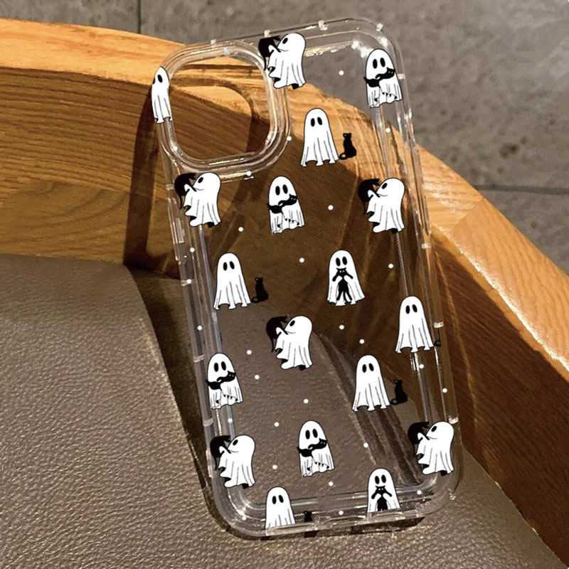 Apple Iphone 15 Pro Max - Western-Halloween-Cowboy-Geist- und Blumendruck, transparente Hülle für