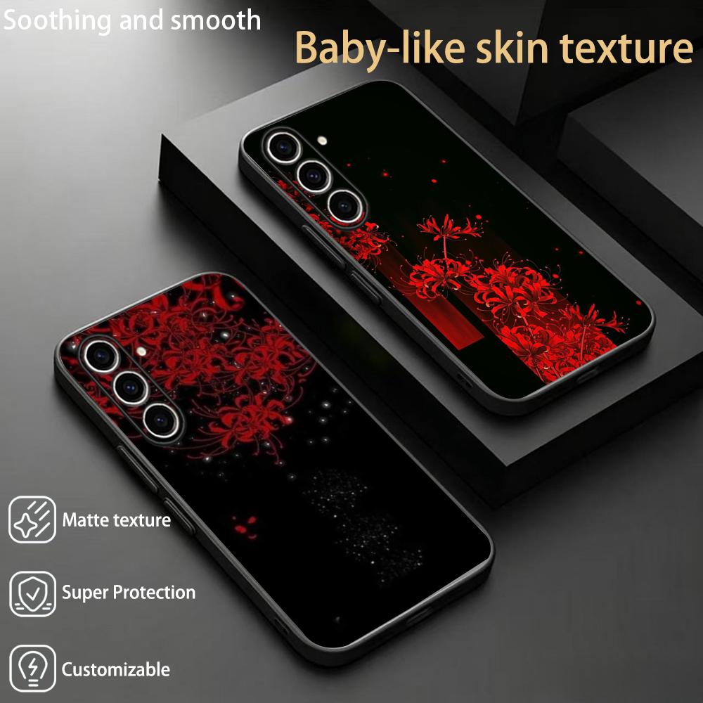 Samsung Galaxy S25 - Rote Spinnenlilie Japan Kunstmode-Design Handyhülle für